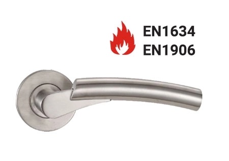KPH-LHE-C3-008 EN1906 Category 3 solid stainless steel lever handle for commercial doors