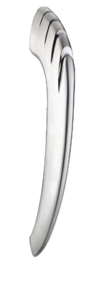 KPH-PHS-D004 sculpted designer stainless steel solid pull handle with ridge detailing